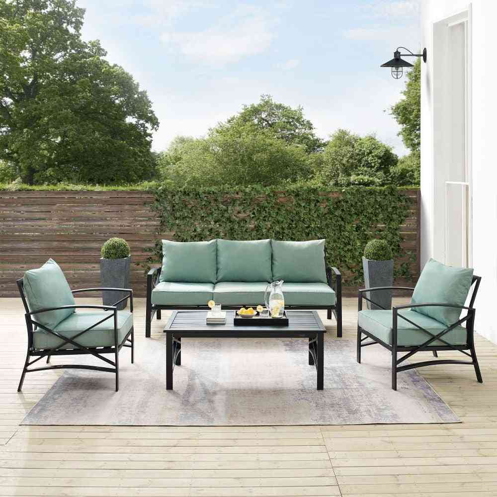 Kaplan 4pc Outdoor Metal Sofa Set image 2