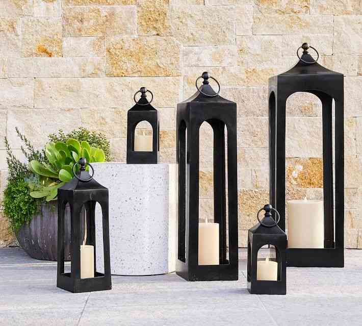 Caleb Handcrafted Metal Outdoor Lantern-Pair image 4