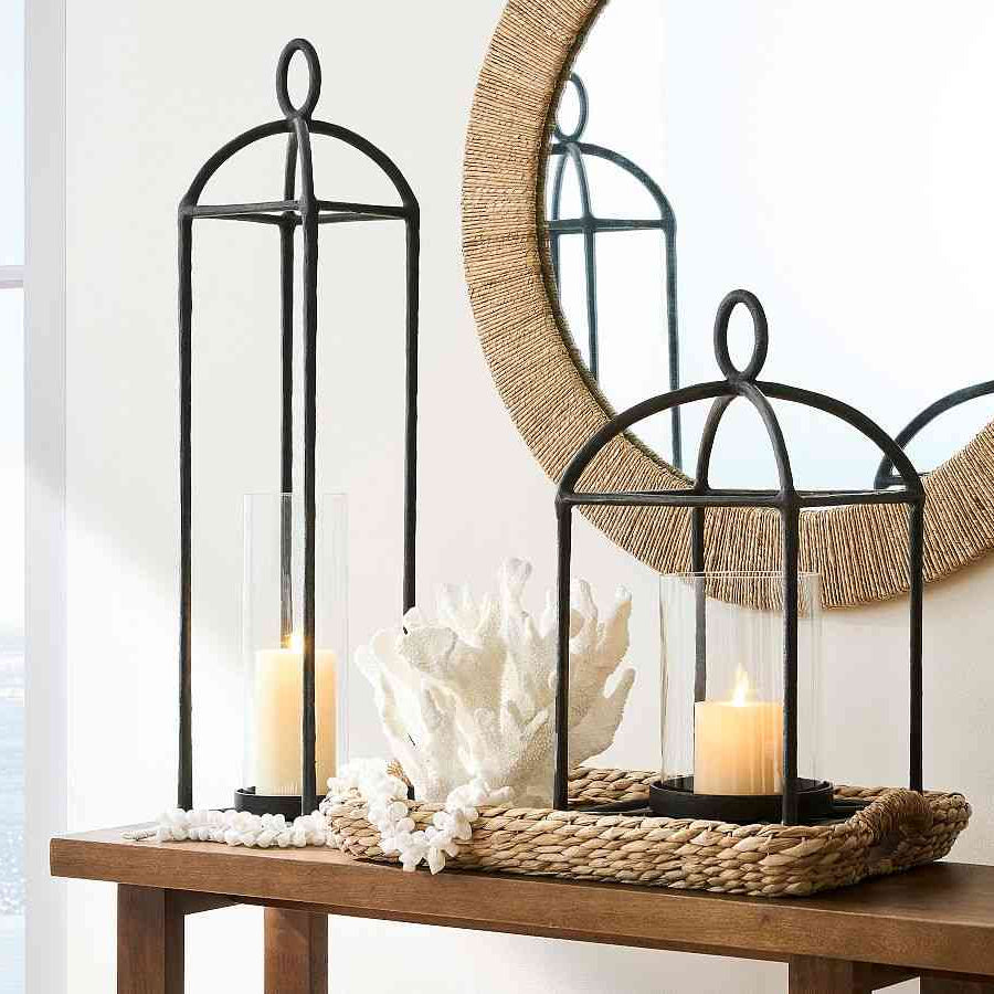 Fallon Forged-Iron Outdoor Lantern- Pair image 0