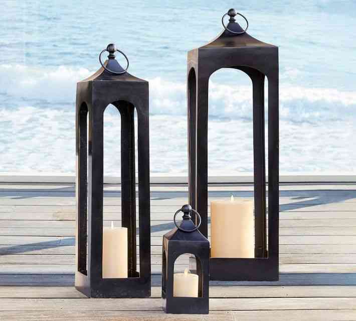 Caleb Handcrafted Metal Outdoor Lantern-Pair image 3