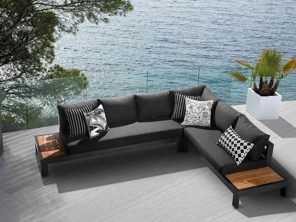 Aspen 6 Seater Outdoor Teak Platform Lounge Setting image 1