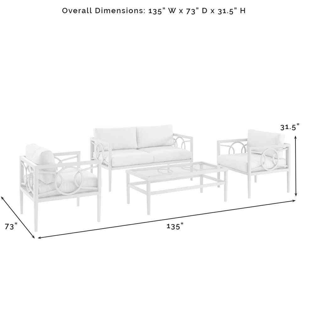 Ashford 4pc Outdoor Loveseat Patio Furniture Set image 9