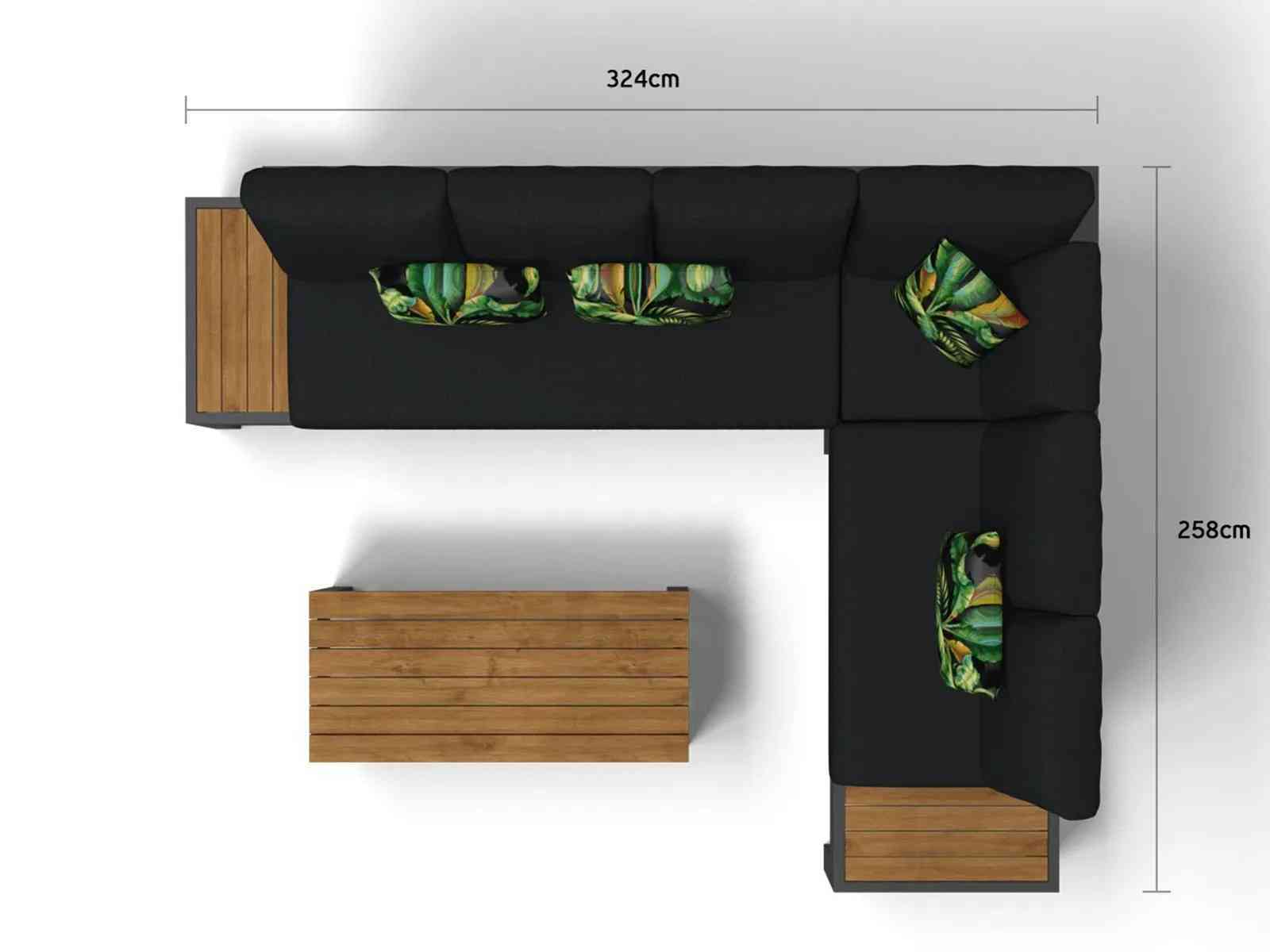 Aspen 6 Seater Outdoor Teak Platform Lounge Setting image 7