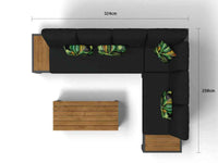 Aspen 6 Seater Outdoor Teak Platform Lounge Setting image 7