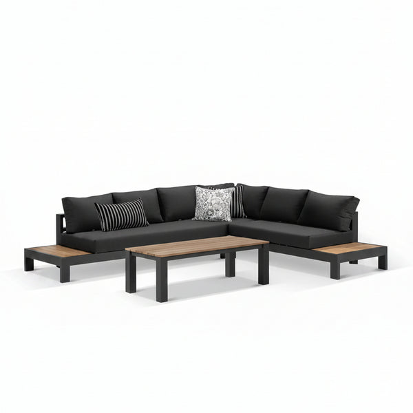 Aspen 6 Seater Outdoor Teak Platform Lounge Setting
