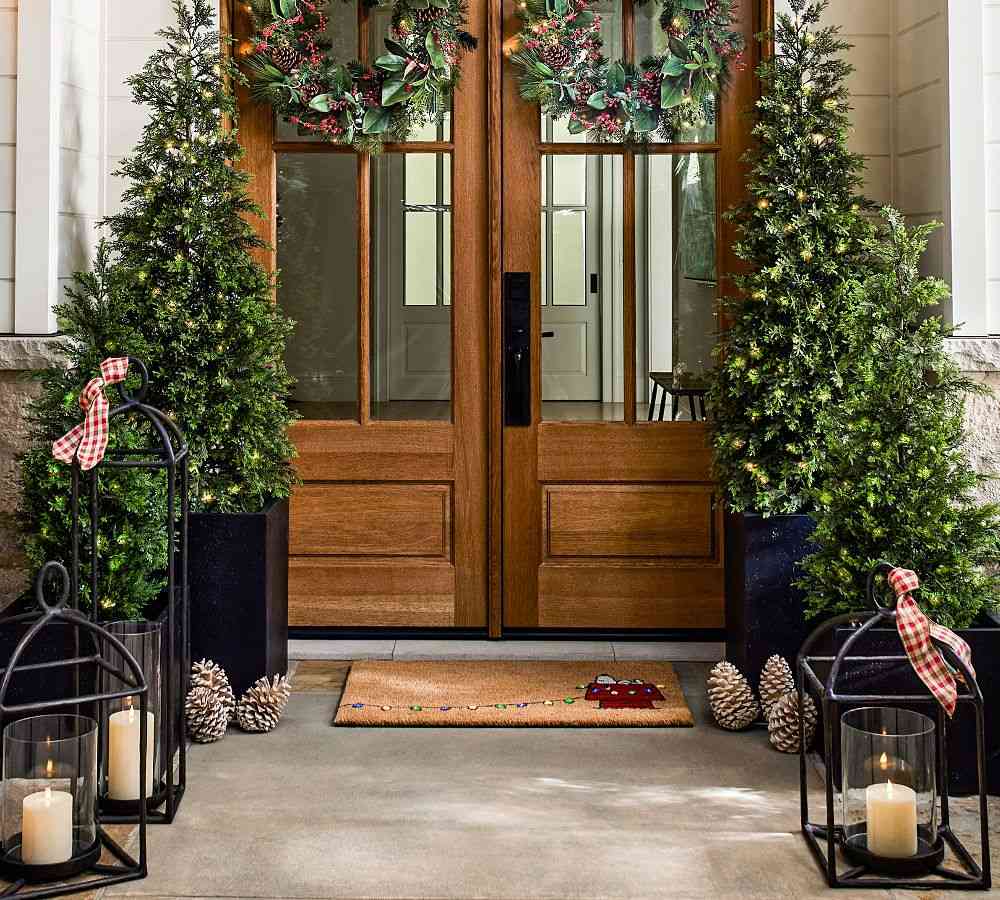Fallon Forged-Iron Outdoor Lantern- Pair image 7