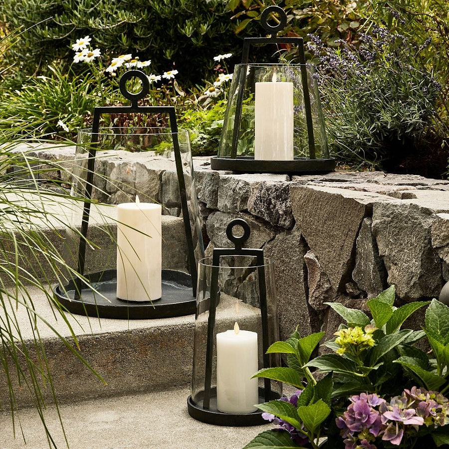 Easton Forged-Metal Outdoor Lantern-Pair image 0