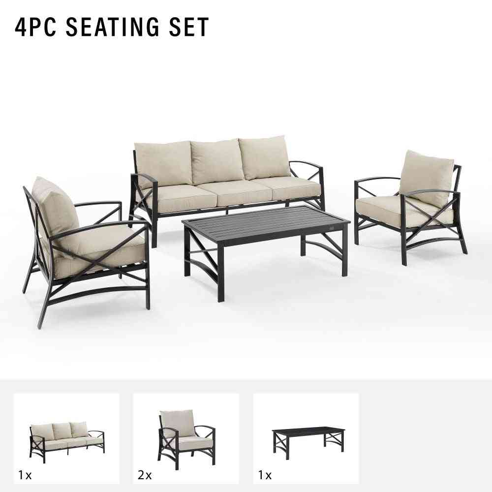 Kaplan 4pc Outdoor Sofa Patio Furniture Set image 8