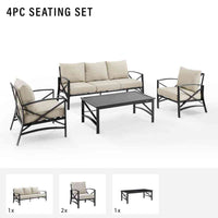 Kaplan 4pc Outdoor Sofa Patio Furniture Set image 8