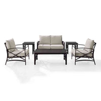 Kaplan 6pc Outdoor Loveseat Patio Furniture Set image 7