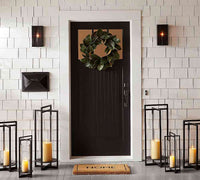 Brooks Cross Bar Metal Outdoor Lantern- Pair image 2