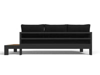 Aspen 5 Seater Outdoor Teak Platform Lounge Setting with round center table image 8