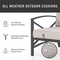 Kaplan 4pc Outdoor Sofa Patio Furniture Set image 3