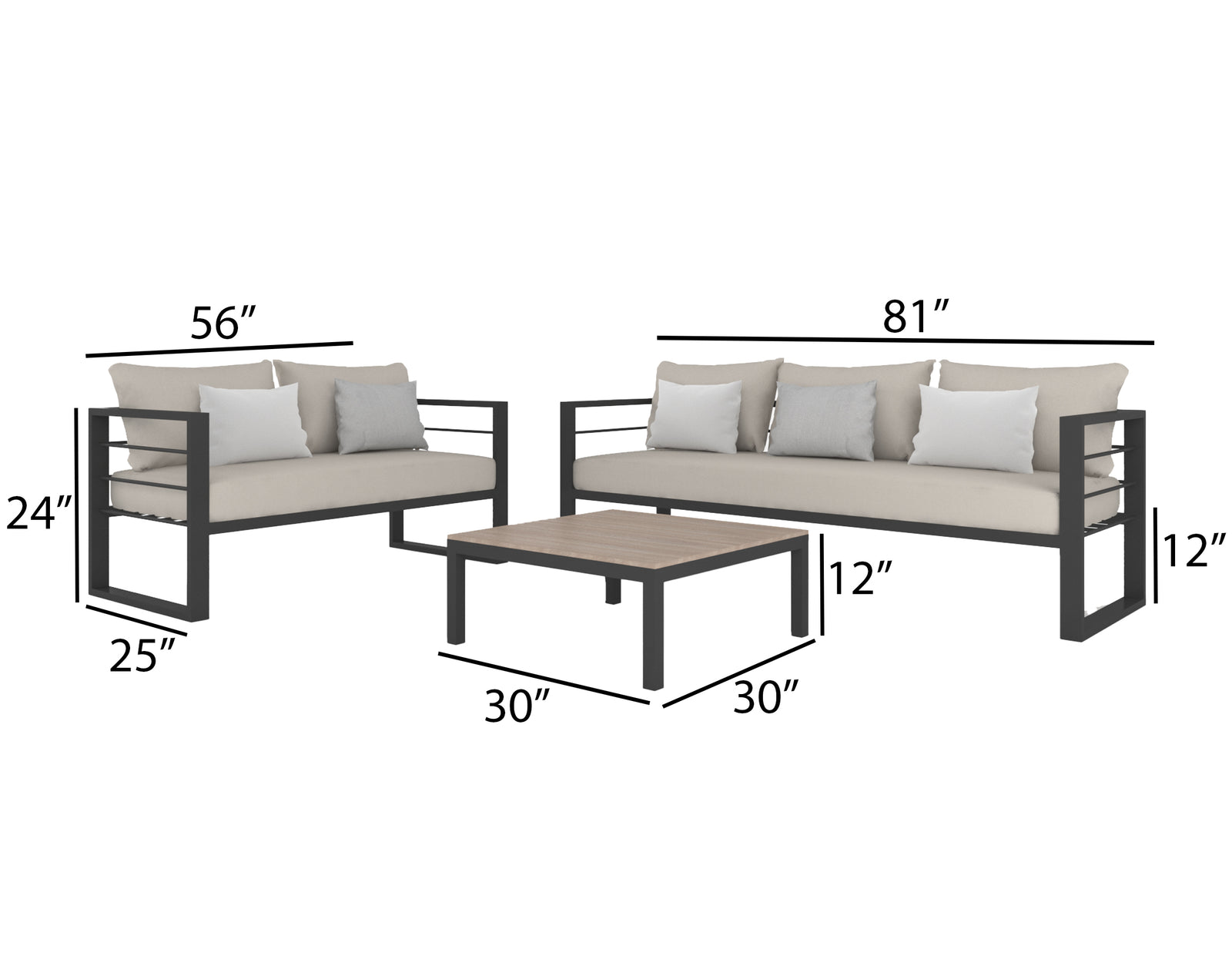 Pool Deck Contemporary Set- 5 seater image 4
