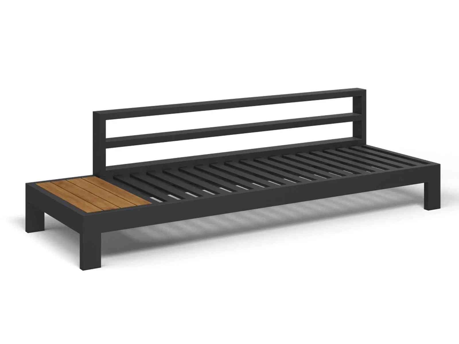 Aspen 6 Seater Outdoor Teak Platform Lounge Setting with round center table image 7