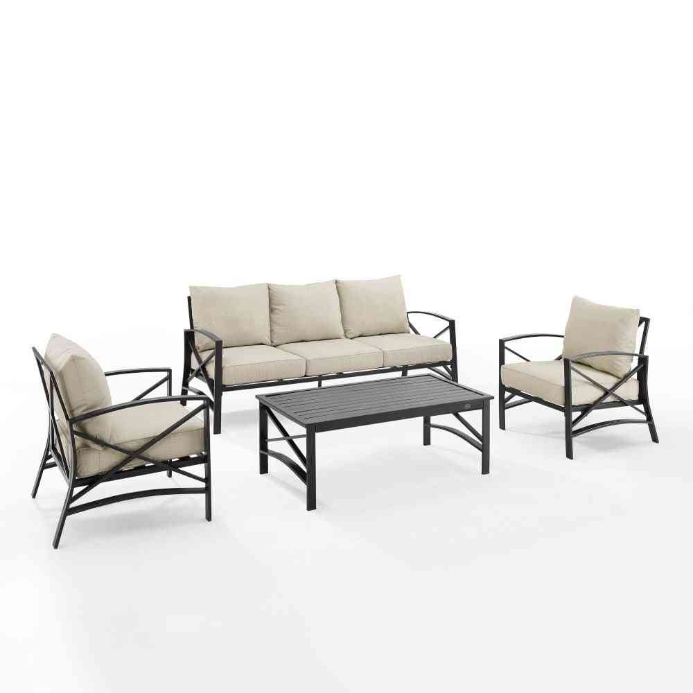 Kaplan 4pc Outdoor Sofa Patio Furniture Set image 6