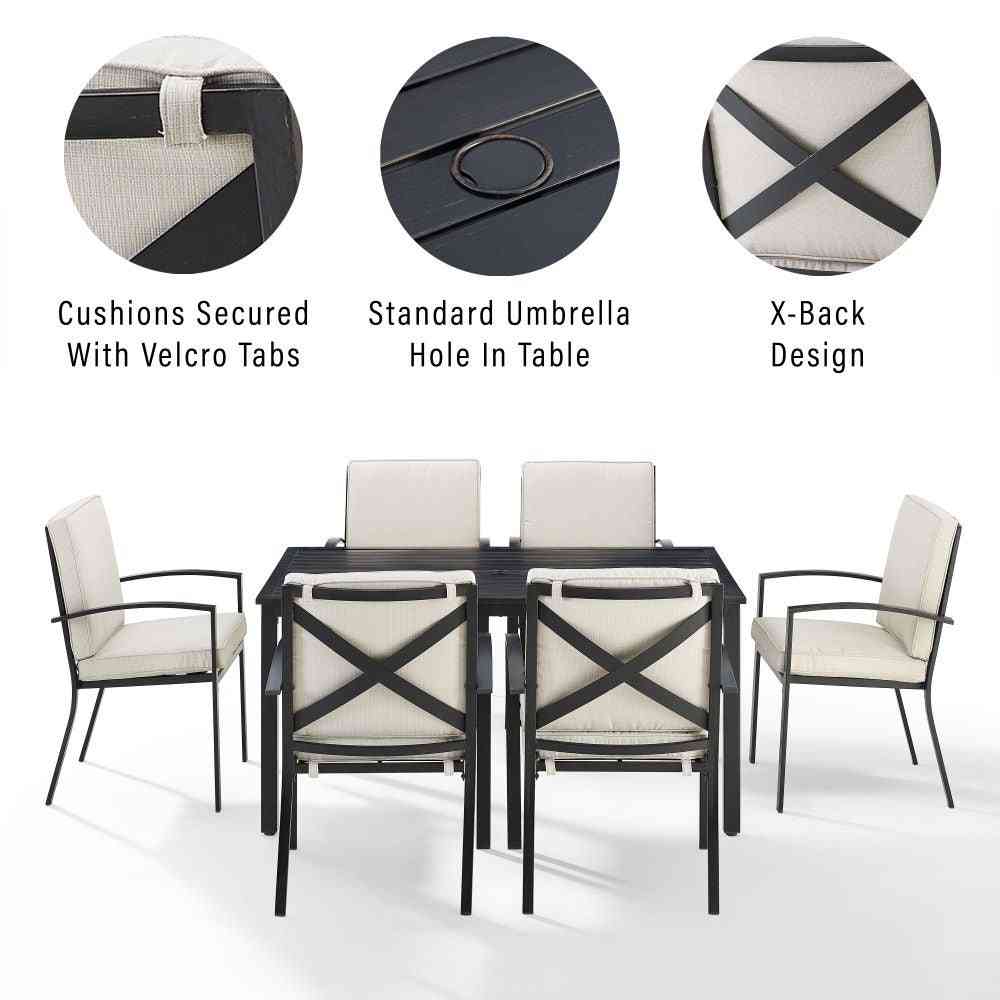 Kaplan 7pc Outdoor Dining Set image 4