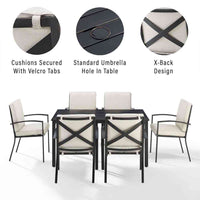 Kaplan 7pc Outdoor Dining Set image 4