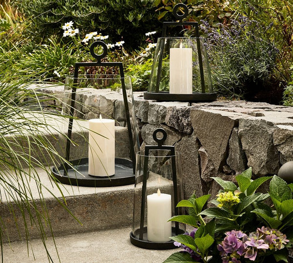 Easton Forged-Metal Outdoor Lantern-Pair image 1