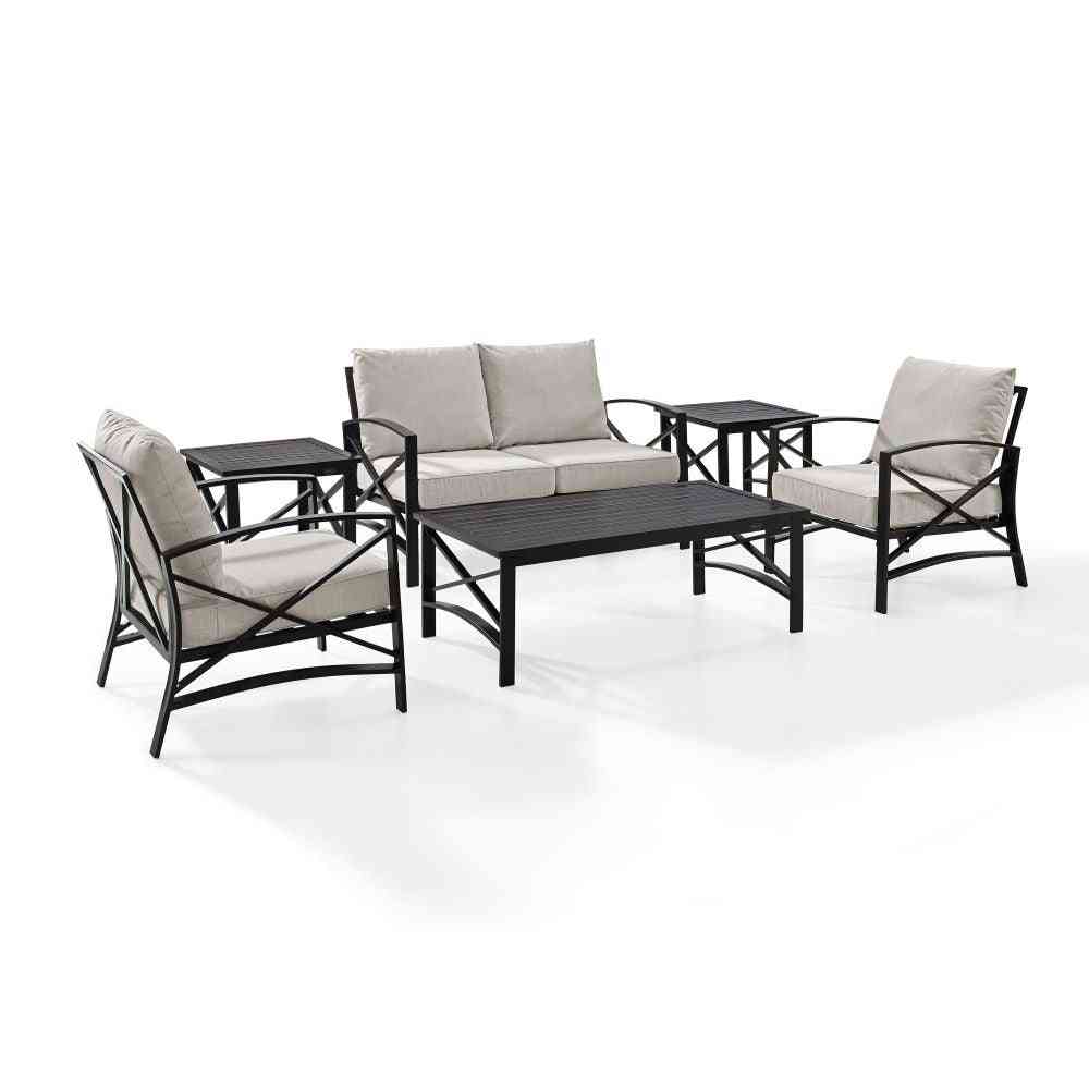 Kaplan 6pc Outdoor Loveseat Patio Furniture Set image 6