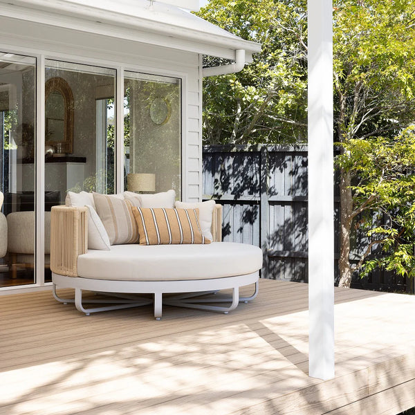 Solene Round Daybed with Artisan Rope Detailing