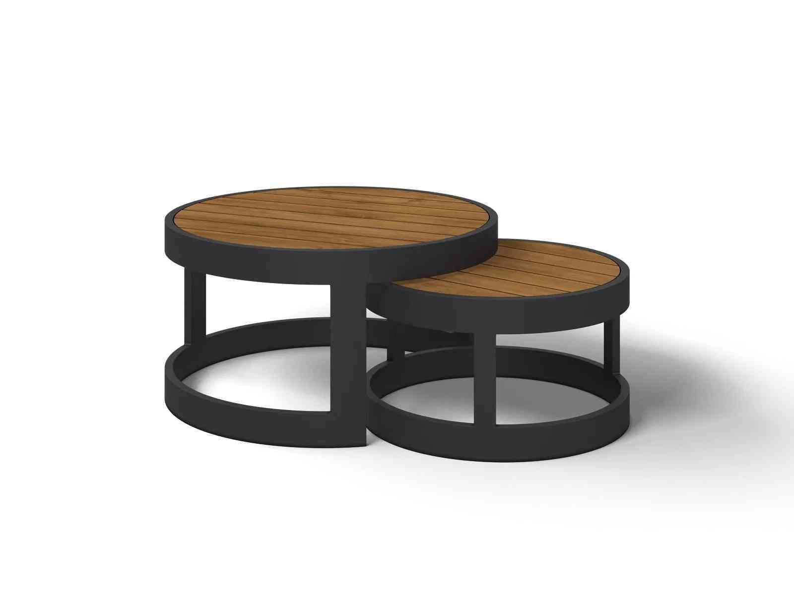 Aspen 6 Seater Outdoor Teak Platform Lounge Setting with round center table image 9