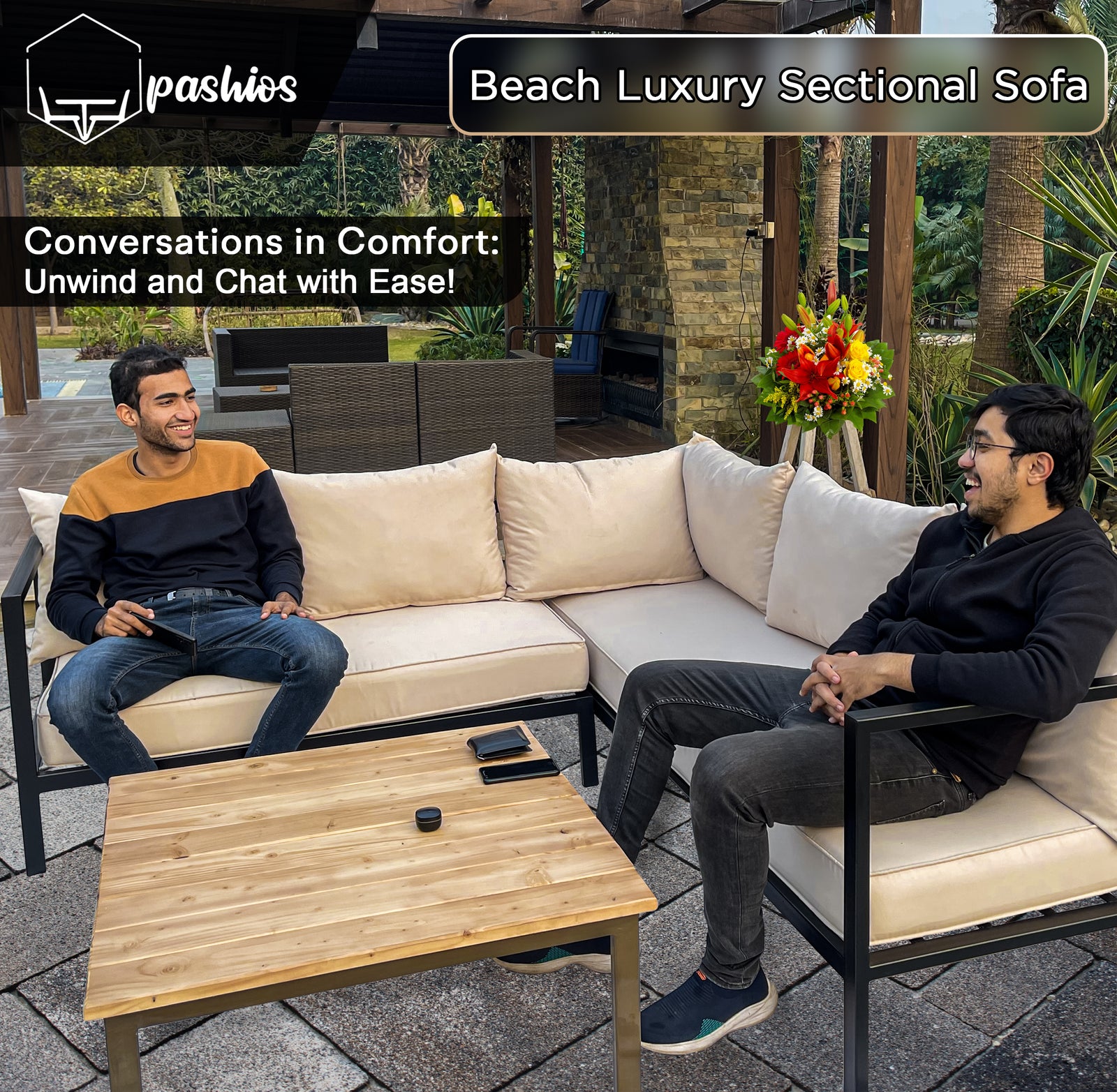 Beach Luxury Sectional Sofa Set image 6