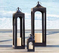 Caleb Handcrafted Metal Outdoor Lantern-Pair image 3