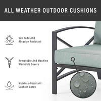 Kaplan 4pc Outdoor Metal Sofa Set image 3