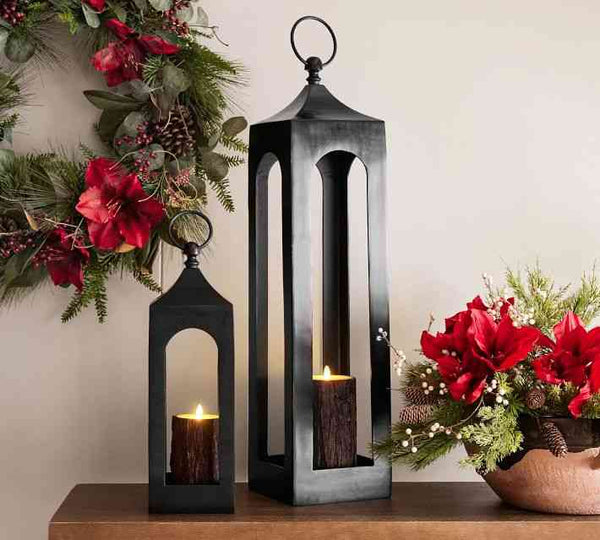 Caleb Handcrafted Metal Outdoor Lantern-Pair image 1