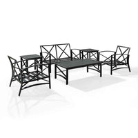 Kaplan 6pc Outdoor Loveseat Patio Furniture Set image 9