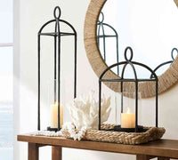 Fallon Forged-Iron Outdoor Lantern- Pair image 1