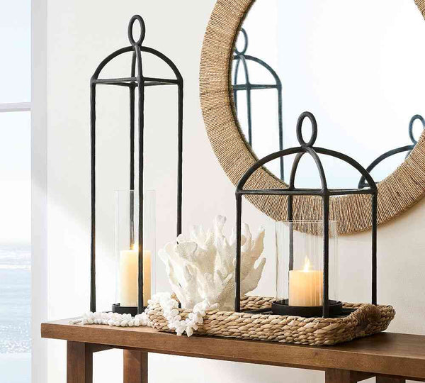 Fallon Forged-Iron Outdoor Lantern- Pair image 1