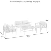 Ashford 4pc Outdoor Loveseat Patio Furniture Set image 9