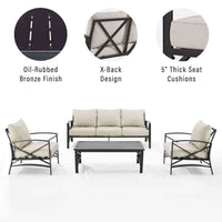 Kaplan 4pc Outdoor Sofa Patio Furniture Set image 7
