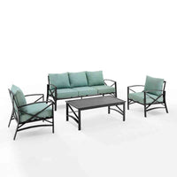 Kaplan 4pc Outdoor Metal Sofa Set image 6