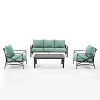 Kaplan 4pc Outdoor Metal Sofa Set image 7