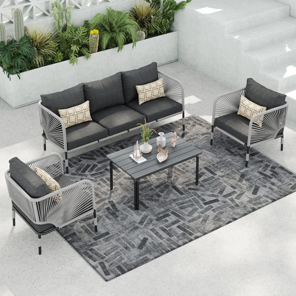 Prism 5-Seater Rope Weave Sofa Set