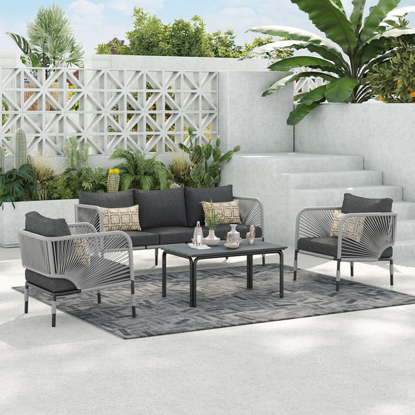 Prism 5-Seater Rope Weave Sofa Set